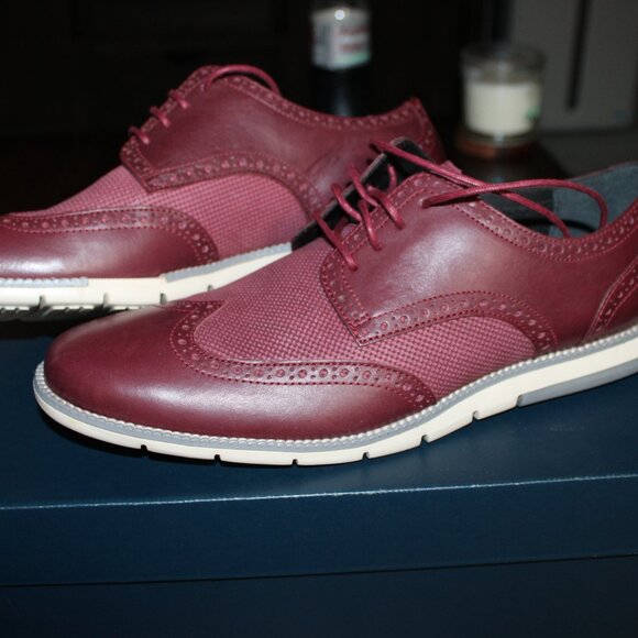 Stylish Burgundy Leather Oxfords - Cole Haan main image 6